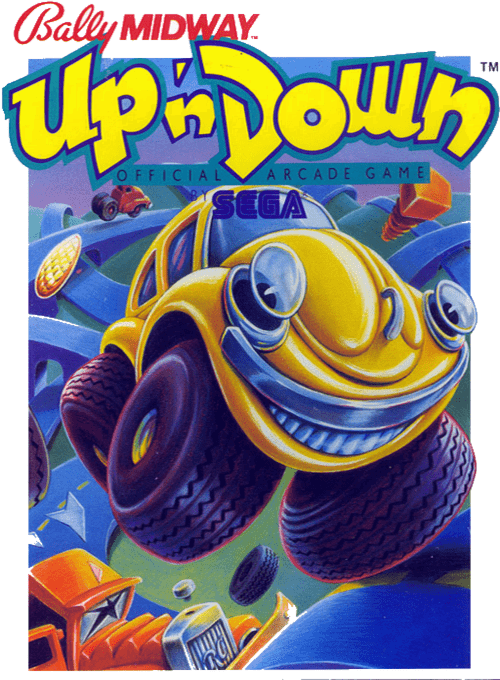 Up 'n Down box art for Atari 2600